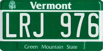 VT license plate LRJ976