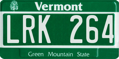 VT license plate LRK264