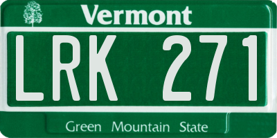 VT license plate LRK271
