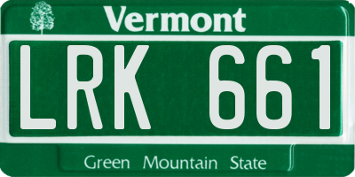 VT license plate LRK661