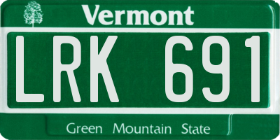 VT license plate LRK691