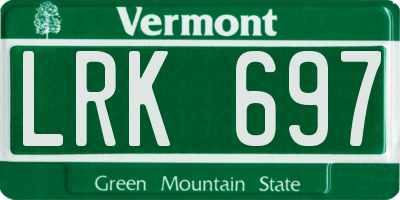 VT license plate LRK697