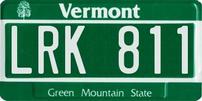 VT license plate LRK811