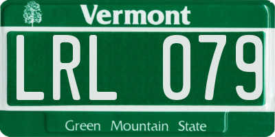 VT license plate LRL079