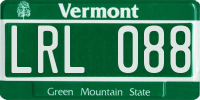 VT license plate LRL088