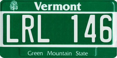 VT license plate LRL146