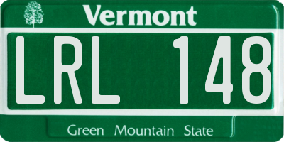 VT license plate LRL148