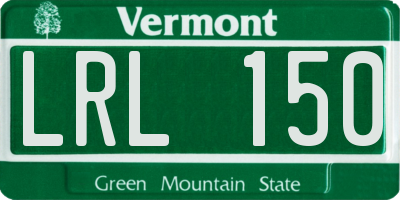 VT license plate LRL150