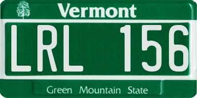 VT license plate LRL156
