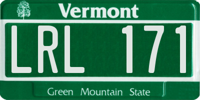 VT license plate LRL171