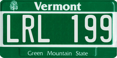VT license plate LRL199