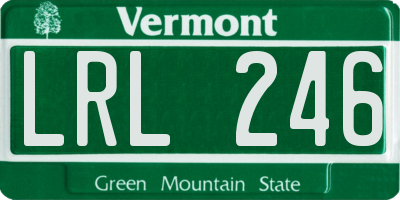 VT license plate LRL246