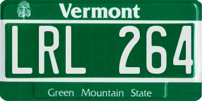 VT license plate LRL264