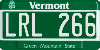 VT license plate LRL266