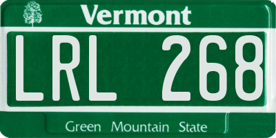 VT license plate LRL268