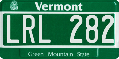 VT license plate LRL282