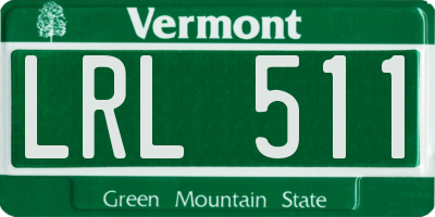 VT license plate LRL511