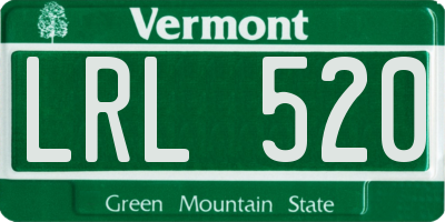 VT license plate LRL520