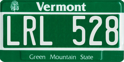 VT license plate LRL528