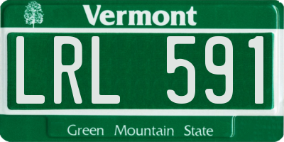 VT license plate LRL591