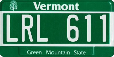 VT license plate LRL611