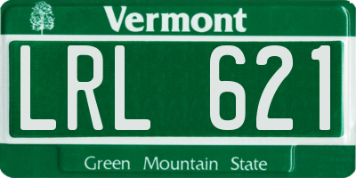 VT license plate LRL621
