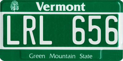 VT license plate LRL656