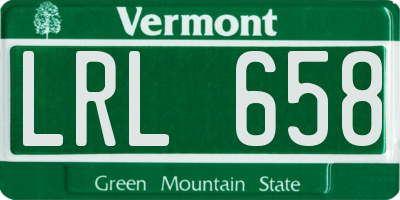 VT license plate LRL658