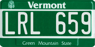 VT license plate LRL659