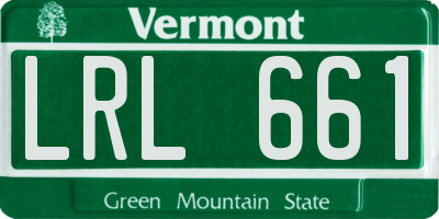 VT license plate LRL661