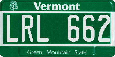 VT license plate LRL662