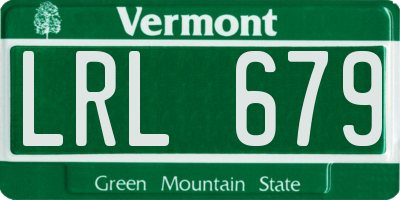 VT license plate LRL679