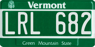 VT license plate LRL682