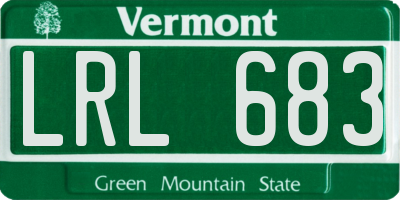 VT license plate LRL683