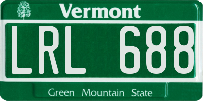 VT license plate LRL688