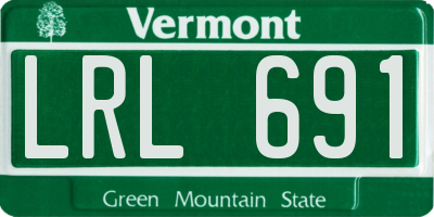 VT license plate LRL691