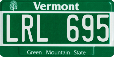 VT license plate LRL695