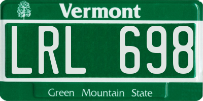 VT license plate LRL698