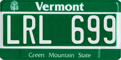 VT license plate LRL699