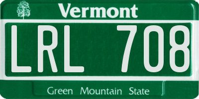 VT license plate LRL708