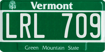 VT license plate LRL709