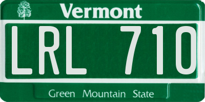 VT license plate LRL710