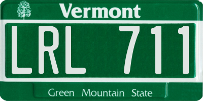 VT license plate LRL711