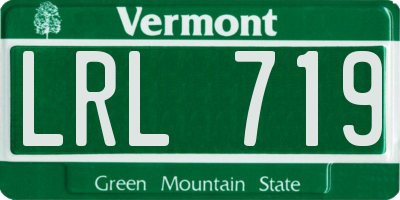 VT license plate LRL719