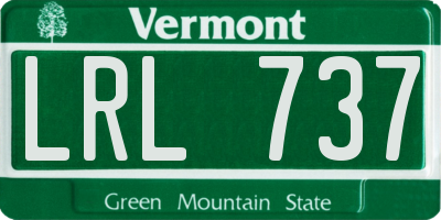 VT license plate LRL737