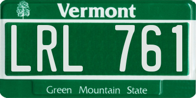 VT license plate LRL761
