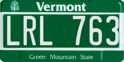 VT license plate LRL763