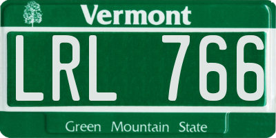 VT license plate LRL766