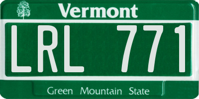VT license plate LRL771