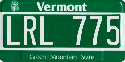 VT license plate LRL775